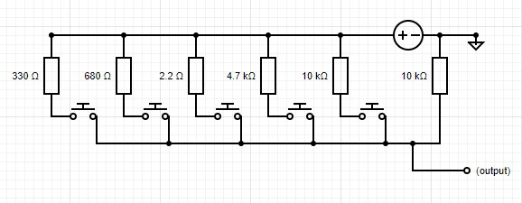 Drawing of the button circuit