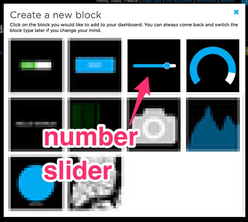 Number Slider Block